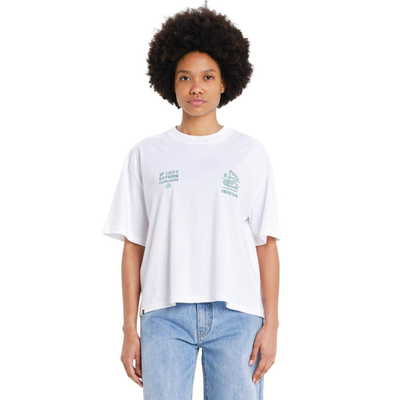 Women's s/s oversized t-shirt, White, medium