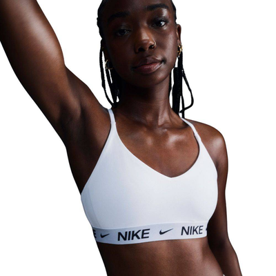 Dri-FIT light-support adjustable sport bra, White / Black, medium