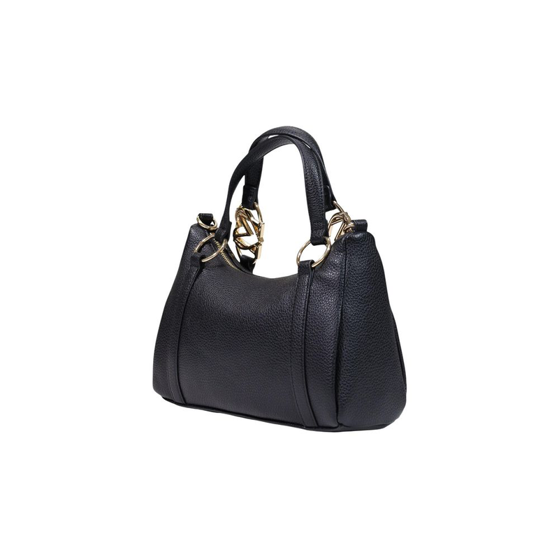 Black polyethylene handbag-null