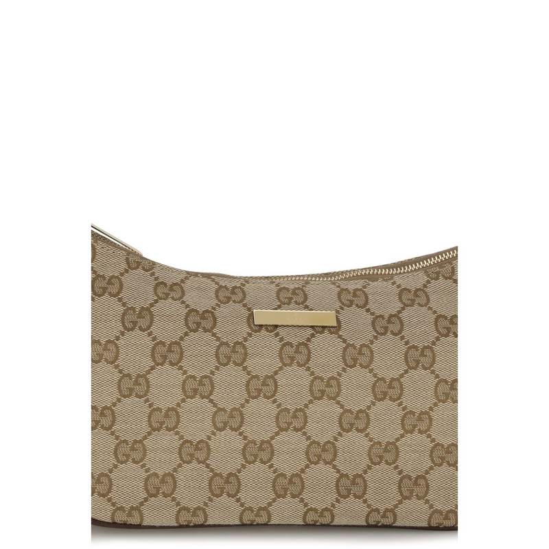 Beige polyester shoulder bag-null