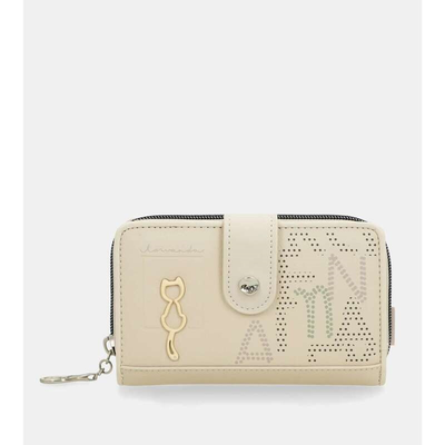 Anekke spain ladies wallet, Beige, medium