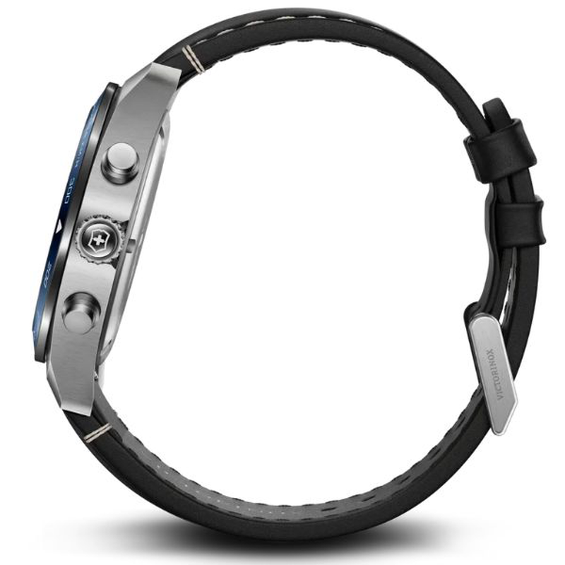 Product image: Swiss army chrono 42, sir, ble dial, blk leather str-null