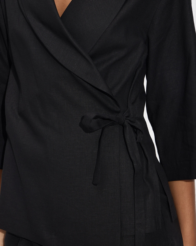 Product image: Linen jacket tie side-null