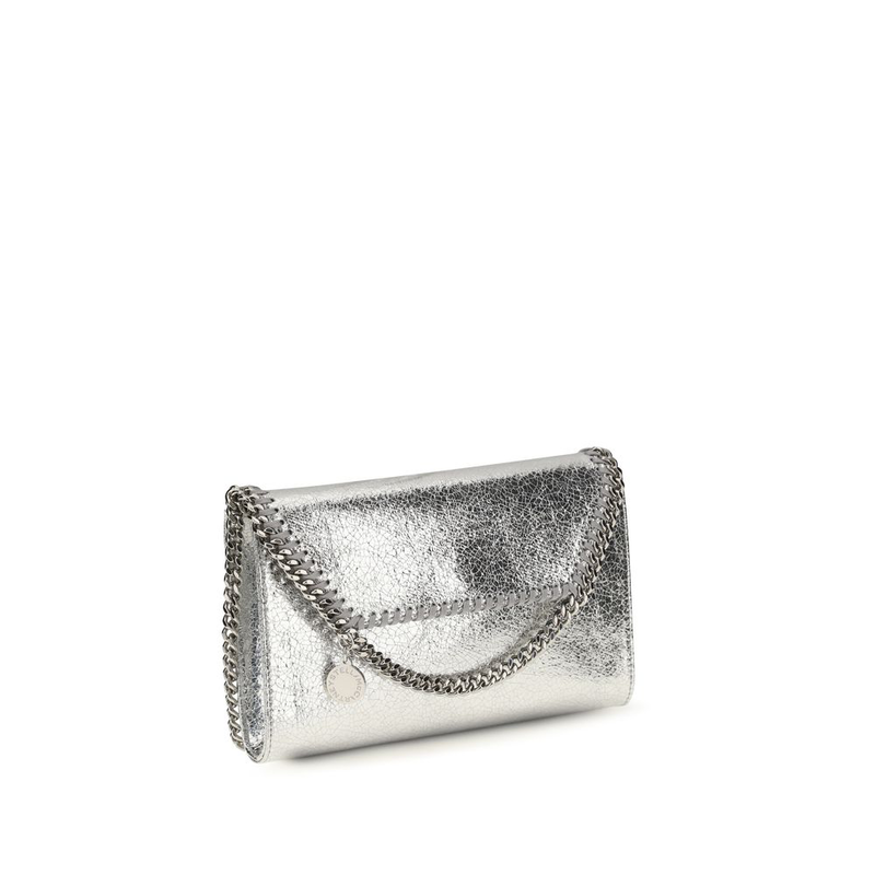 Silver polyester shoulder bag-null
