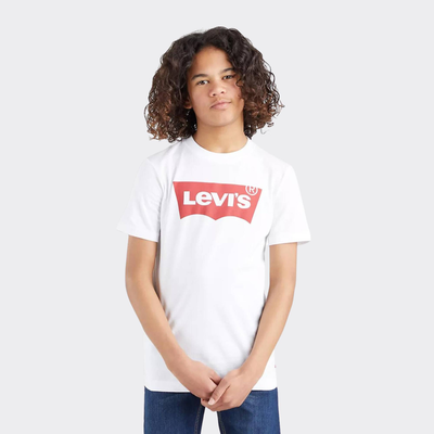 Boys batwing tee, White, medium