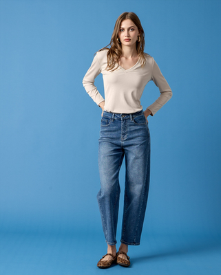 Jean trouser mom fit