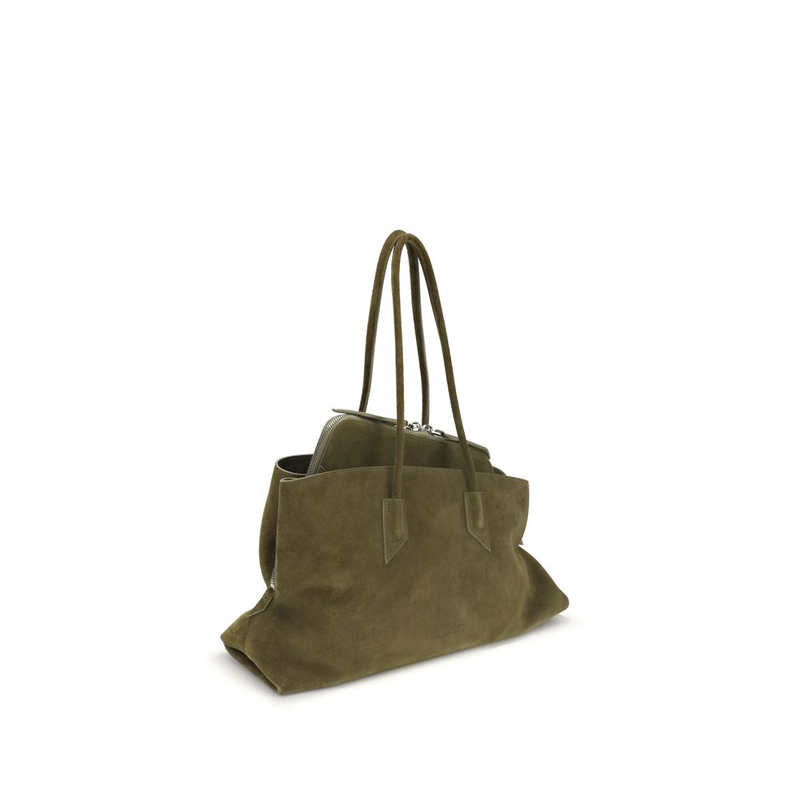 Bicolor calf leather bos taurus shoulder bag-null