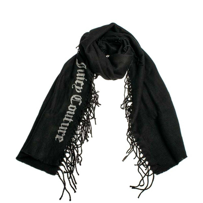 Juicy Couture sarah scarf 200x46 diamante logo, Black, medium