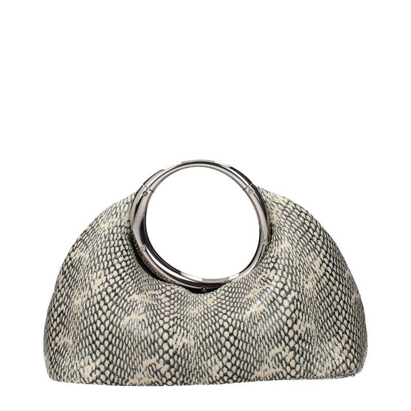 Beige leather handbag-null