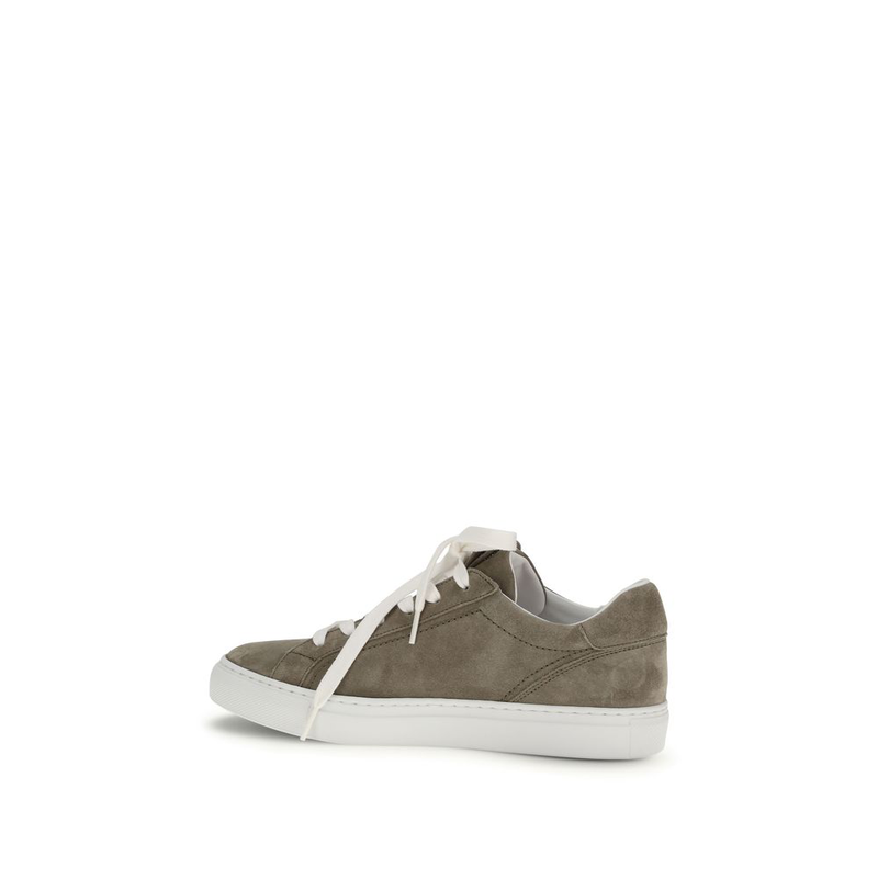 Gray calf leather bos taurus low top sneakers-null
