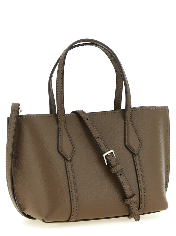 Brown cowhide tote bag-null