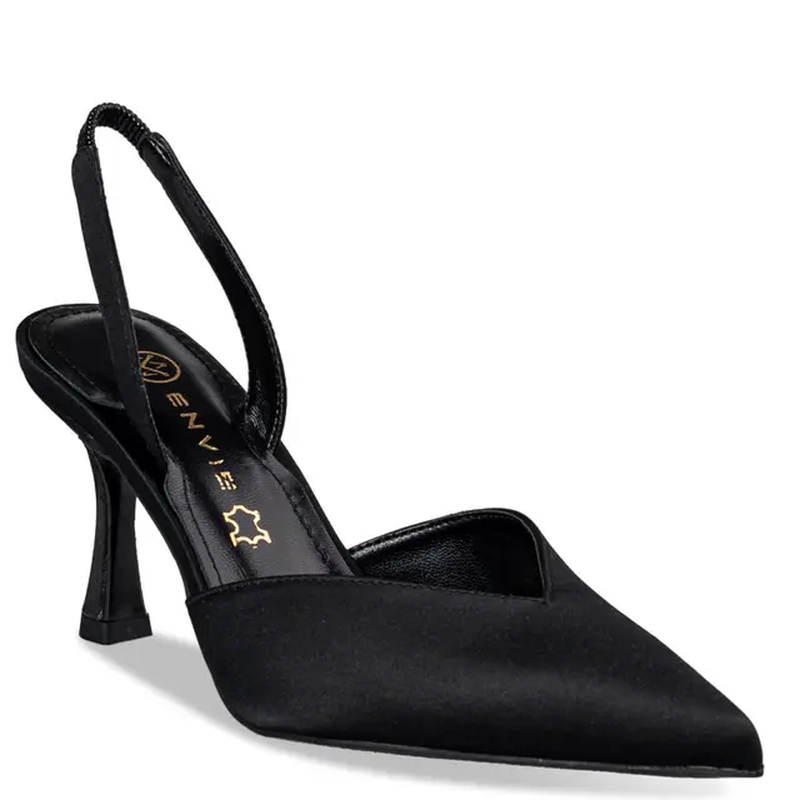 Bow satin pumps - 38 , black-null