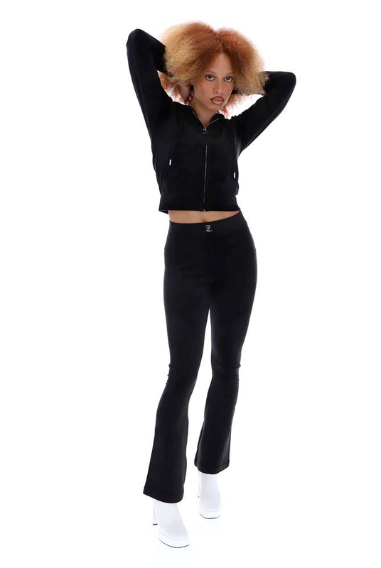 Juicy Couture madison diamante velour zip-through hoodie-null