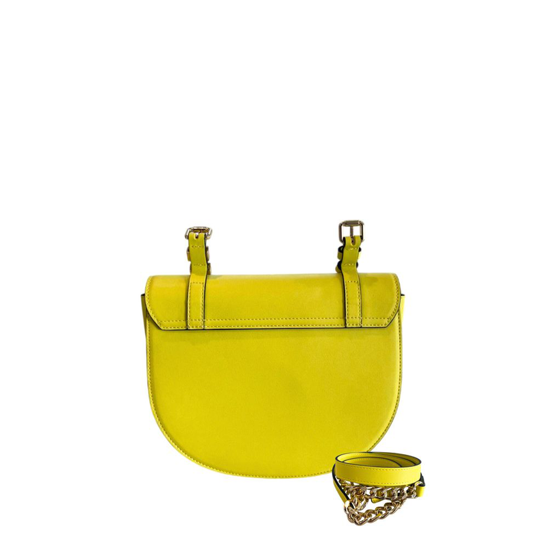 Yellow pu women crossbody bag-null