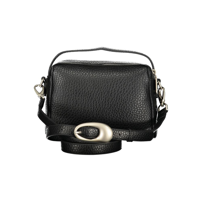 Nero poliuretano women handbag-null