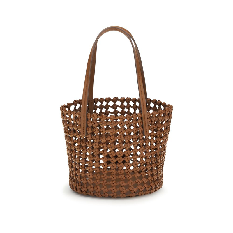 Brown calf leather bos taurus backet bag-null