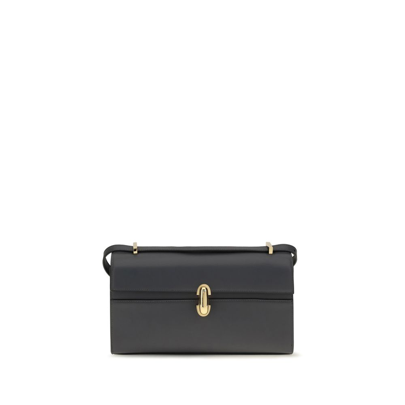 Gray calf leather bos taurus shoulder bag-null
