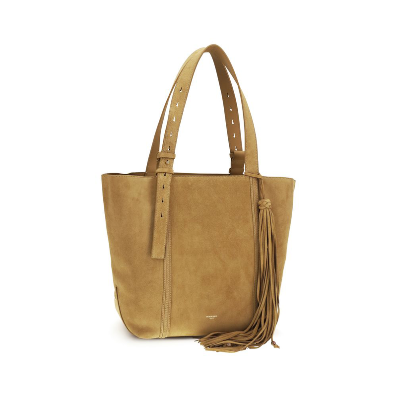 Beige calf leather bos taurus shoulder bag-null