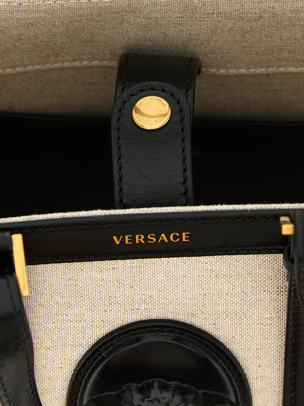 Beige linen tote bag-null