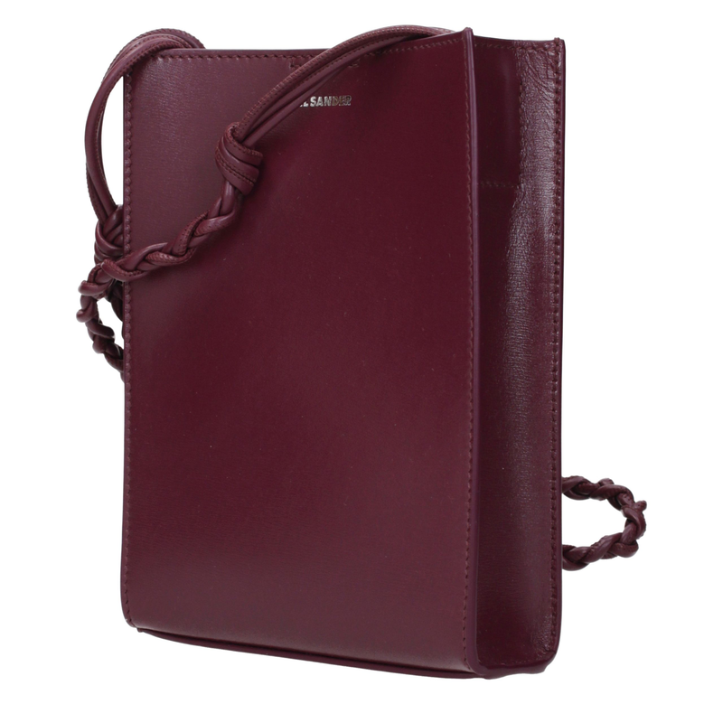 Purple leather crossbody bag-null