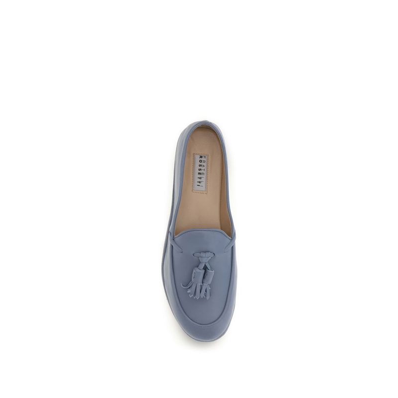 Blue calf leather bos taurus slip-on loafers-null