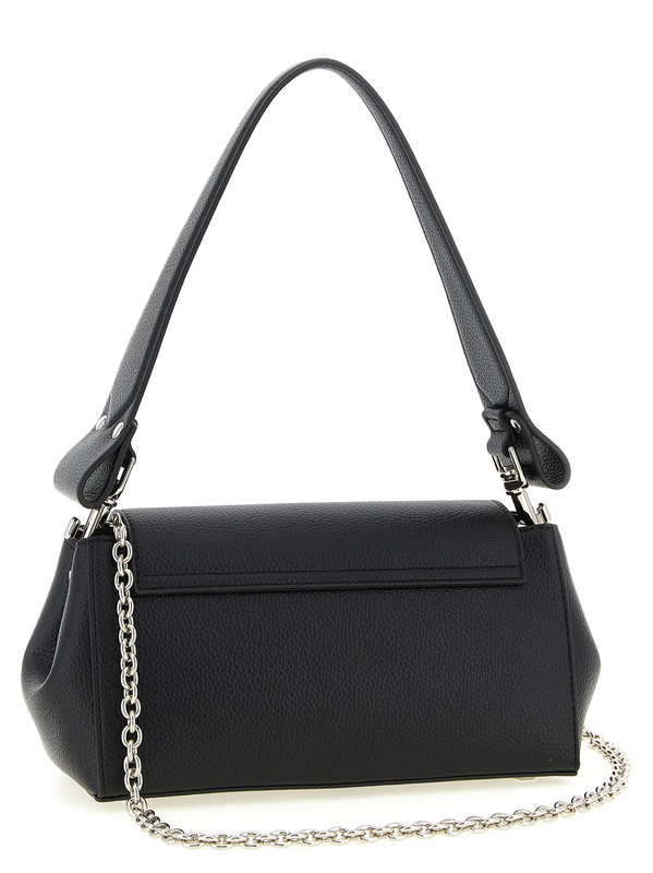 Black polyethylene shoulder bag-null