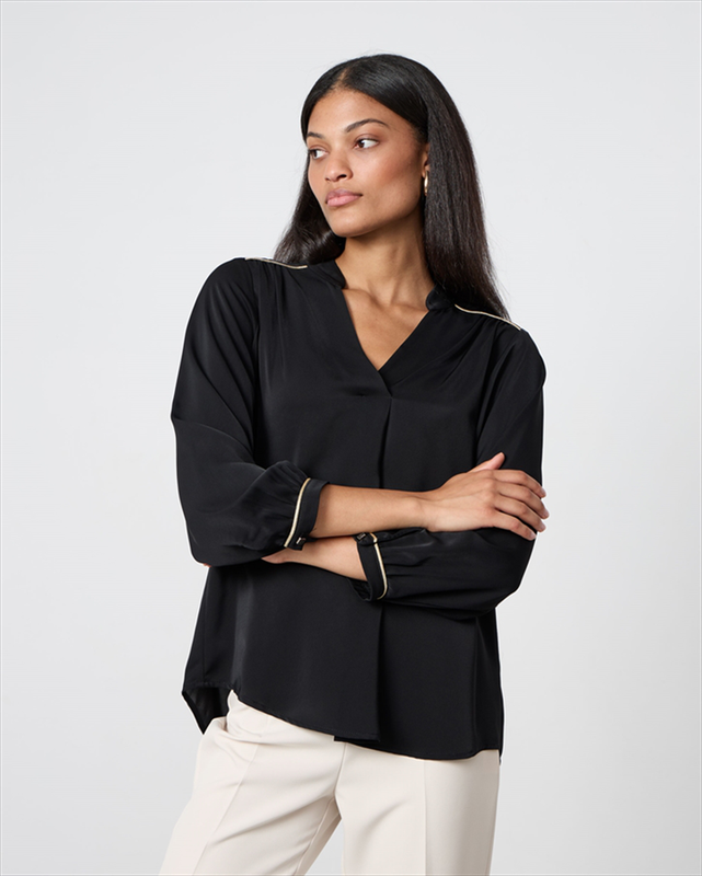 Blouse crepe long sleeve image number null