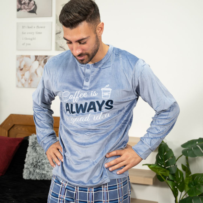 Mens velvet pyjama #q2733 image number null