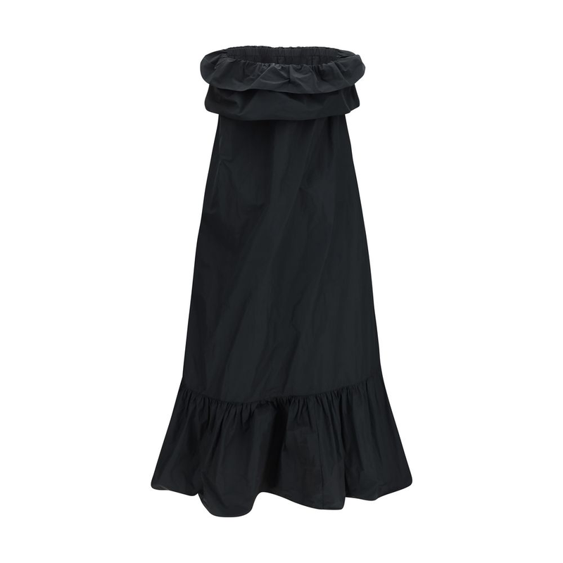 Black polyester casual dress-null