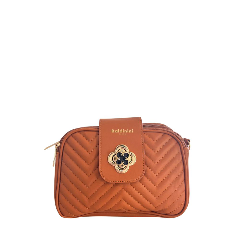 Brown pu women crossbody bag-null