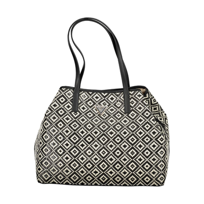 Black polyurethane women handbag, Black, medium