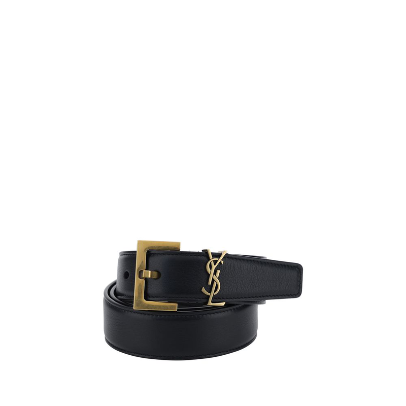 Black calf leather bos taurus regular belt-null