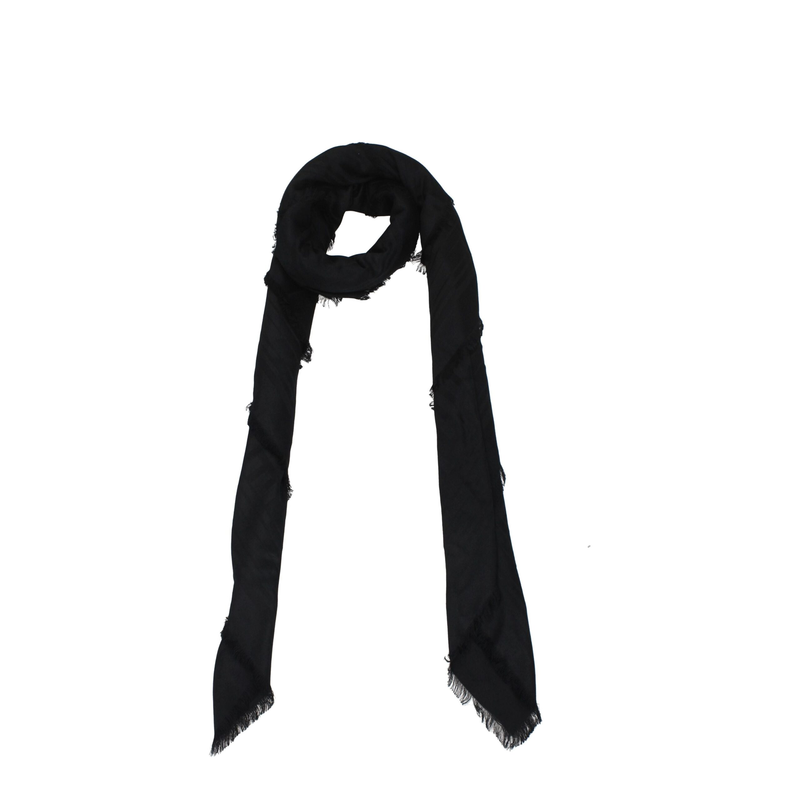 Black viscose foulard-null