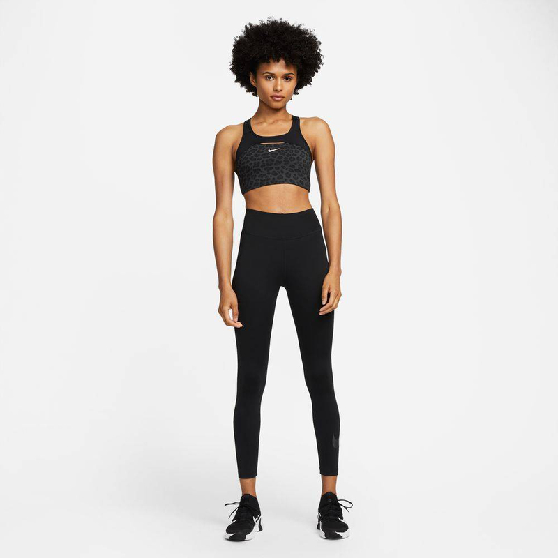 Swoosh medium-support printed non- padded bra image number null