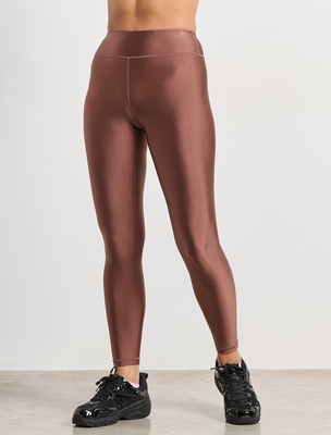 Bdtk woman's gym basics leggings 4/4 high waist, Cocoa, medium