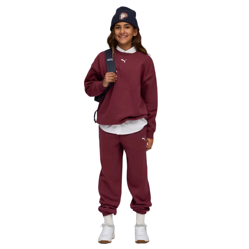 Puma loungewear oversized sweat suit girls set bur 689727-96-null