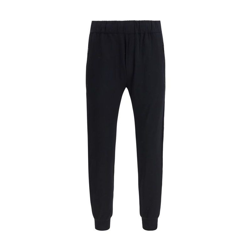 Black nylon athletic pants-null