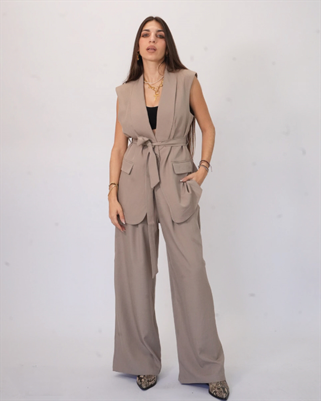 Set waiscoat with belt and pants ble190-null