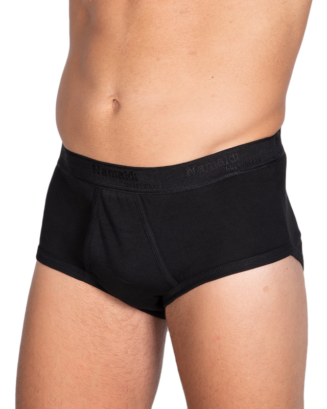 Classic mens briefs with opening monochrome #124-null