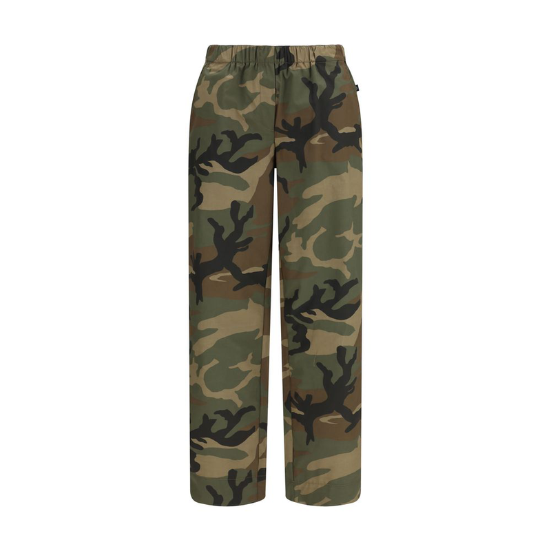 Bicolor cotton casual pants-null