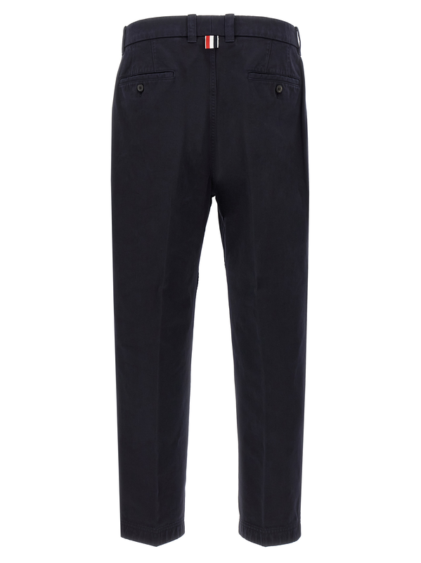 Blue cotton casual pants-null