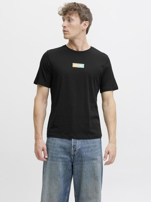 Jackjones jjpan tee ss crew neck, Black, medium