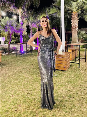 Dress maxi sequin