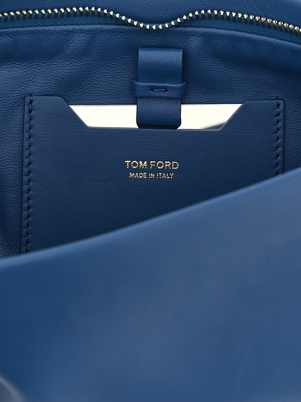 Blue lambskin clutch bag-null