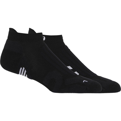 Asics unisex court+ tennis ankle sock, Black, medium