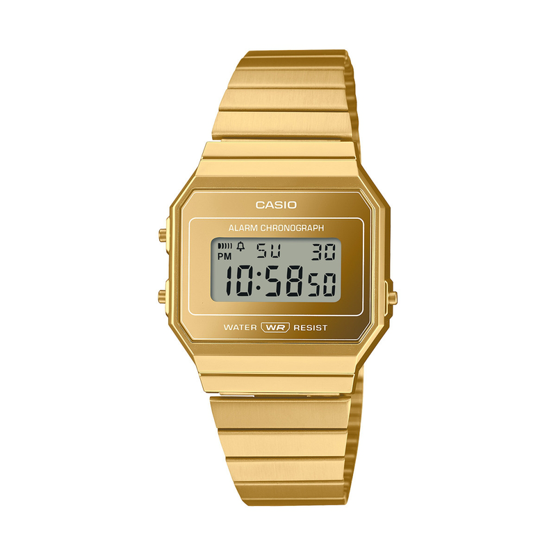 Product image: Casio collection a700wevg-9aef gold tone stainless steel bracelet watch-null
