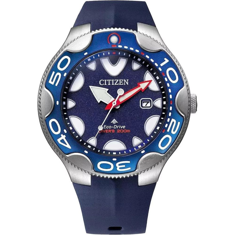 Blue resin sport watch-null