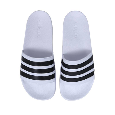 Adidas adilette aqua slides, White / Black, medium
