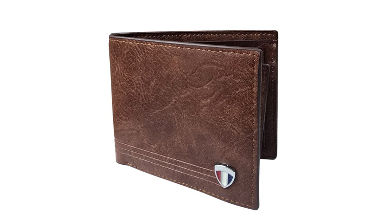 Men&rsquo;s classic brown leather wallet with coin pocket & multi-card organizer-null