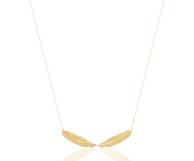 Leuce double small necklace, Gold Plated 18k, medium
